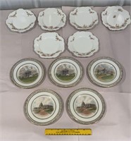 Box lot small China plates - Eglantine (6) and