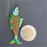 Pendentif poisson articulé en argent 925
