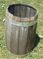 Wood Barrel 18" High