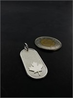 Pendentif fleur d'érable en argent 925