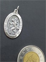 Pendentif Saint-Christopher en argent 925