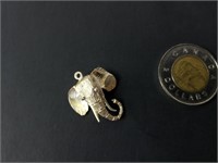 Pendentif tête d'éléphant en argent 925