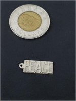 Pendentif "Peace" en argent 925
