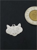 Pendentif visage de chat en argent 925