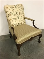 Beautiful carved mahogany arm chair