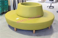 LOT, 2X APRX.117" HALF MOON GREEN BOOTH SEATING