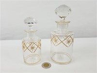 Duo de flacons avec bouchons en cristal Baccarat