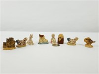 Mini figurines animaux en porcelaine, Wade England