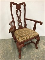 Chinese Chippendale style painted arm chair
