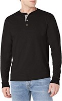Hanes Men's LG Long-Sleeve Beefy Henley Shirt,