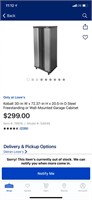 Kobalt 30”x72” steel garage cabinet