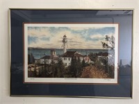 Signed Terrance Nagle White Fish Point Lithograph