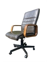 Karimoku Adjustable Leather Office Chair