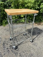 Metal Kitchen Cart w/ Removable Cutting Board