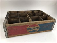 Vintage Pepsi-Cola Metal Banded Crate