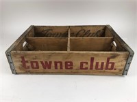 Vintage Towne Club Soda Pop Crate