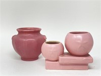 Pair of Vintage Purple/ Lavender Ceramic Planters
