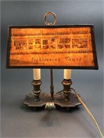 Vintage 2 Light Table Lamp w/ Backlit images