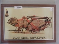 Case Steel Separator Tin Sign on Wood Board