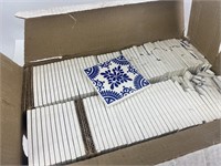 DAL-TILE Box of Blue & White Tiles