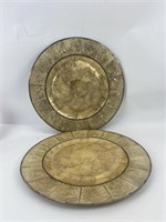 2 KIM SEYBERT NYC 100% Capiz Shells Platters