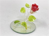 Glass Rose Decor