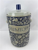 Large RUMTOPH Ceramic Lidded Crock Jar 15"