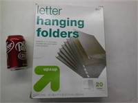 20ct Letter Hanging File Folders
