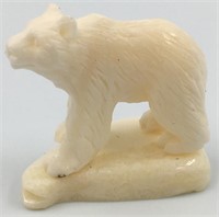 Tiny ivory carving of a bear