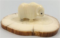 R.B. Kokuluk tiny ivory carving of a musk ox