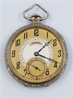 Illinois 14K gold filled open face pocket watch