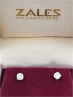 Zale's platinum diamond earrings