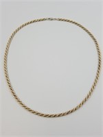 23.75" Italian sterling silver rope chain necklace