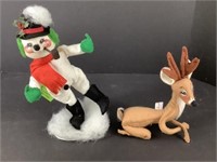 Annalee 1965 Reindeer & Snowman