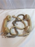 2  vintage telephone headsets
