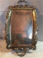 Large metal decorative serving tray