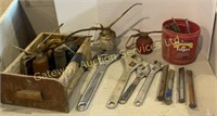 Assorted Crescent Wrenches, Chisel,