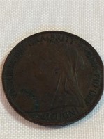 1901 one penny  Victoria Desi Britt