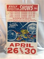 Vintage amusement Park fair poster nearly