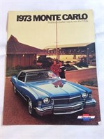 1973 Monte Carlo Chevrolet original brochure