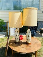 pair of mid century lamps