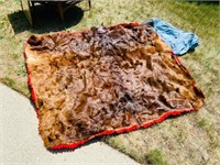 bear pelt blanket - flannel backed