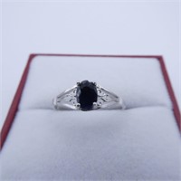 Genuine Sapphire Filigree Ring-New