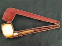 Vintage Meerschaum Bowl Pipe w/Wood Case