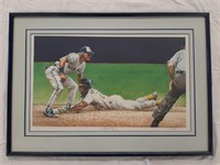 Les Tait 'Kelly Gruber Blue Jays' Signed & # Print