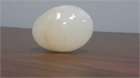 Alabaster egg 2.5 in by 1.5 in
