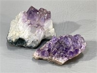 Two Pieces of Amethyst Crystals -Nice Specimens