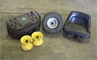 Assorted John Deer Lawn Mower Parts Including