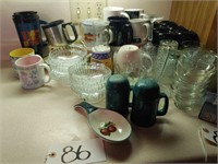 Tumblers, glassware, mugs, bowls, etc.