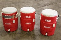 (3) Igloo 5-Gal Drinking Water Coolers